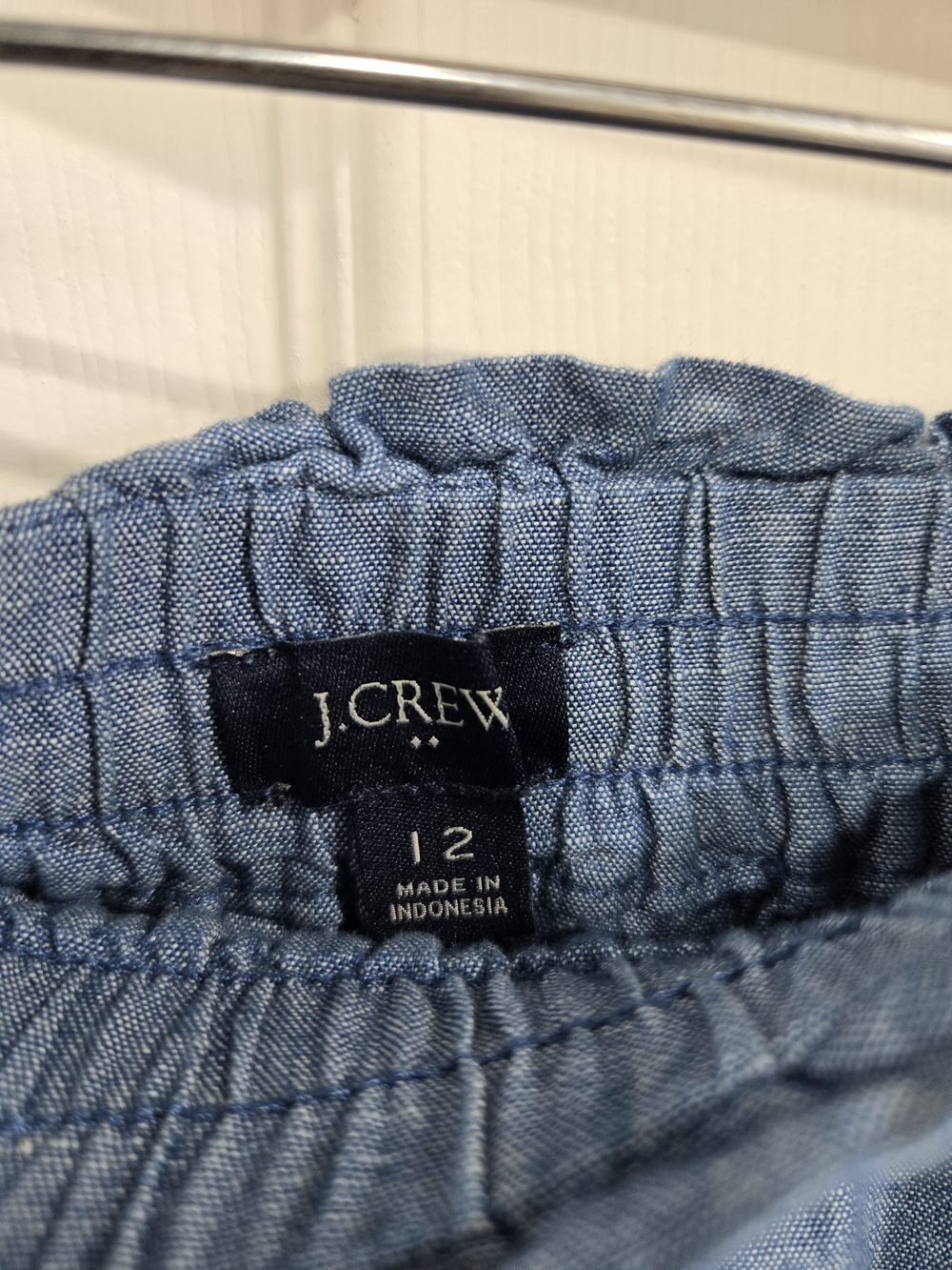 J CrewLight Blue Womens Drawstring Wide-Leg Pants Size 12 - Picture 2 of 3